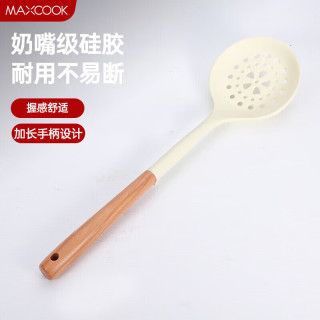 美厨 硅胶漏勺 奶白色