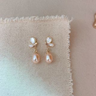 高品质淡粉色蝴蝶结耳坠女气质轻奢温柔简约耳钉耳饰优雅个性