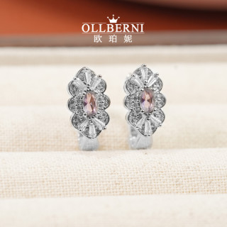 欧珀妮 OLLBERNI/欧珀妮 铜合金耳饰 气质精致时尚耳钉复古耳环女-5788