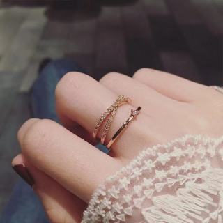 zhibin/智彬 铜合金戒指 轻奢高级感女网红款指环小众掉色开口戒