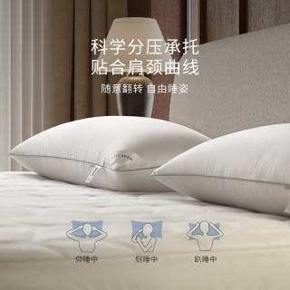 康尔馨 五星酒店枕头 防螨防过敏A类抗菌枕芯 舒睡枕 74*48中高枕