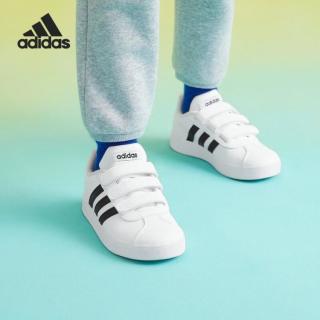 adidas 童鞋春秋低帮板鞋中大童魔术贴休闲鞋运动鞋
