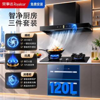 荣事达 套装大吸力上门包安装出租房顶吸抽油烟机挥手体感吸烟机家用自