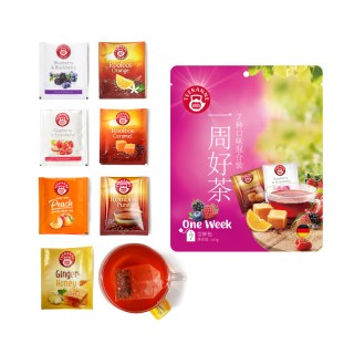 Teekanne 一周好茶包组合装 路易波士茶姜茶7口味水果花茶14.5g/袋