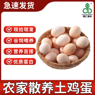 锅汇食材 土鸡蛋30枚每日现捡皖南土鸡营养草鸡蛋
