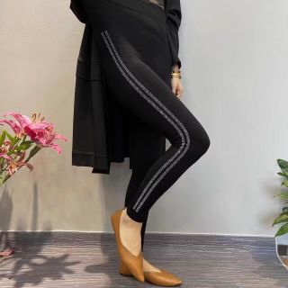 2024新款烫钻百搭莫代尔打底裤女高腰显瘦不掉档加绒超弹力保暖裤