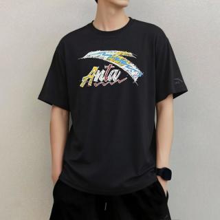 安踏 动休闲短袖健身T恤运男女夏季跑步训练男短袖针织衫