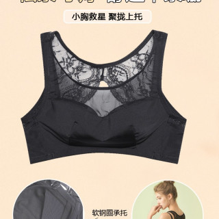 夏娃秘语 蕾丝性感内衣女秋冬薄款少女聚拢侧收文胸女聚拢型胸罩