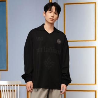 PALLADIUM 长袖T恤男翻领时尚百搭男款宽松潮流鸢尾花运动T恤