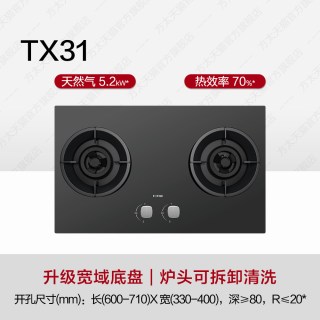 方太 燃气灶TX31煤气灶台双灶家用天然气官方旗舰店大火力新品
