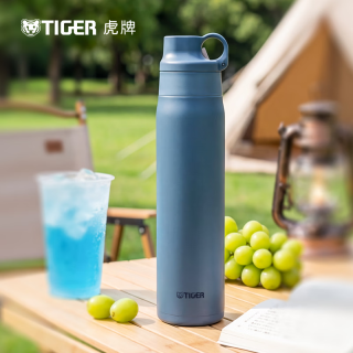 TIGER 虎牌 轻量单手易开不锈钢弹盖真空保温保冷水杯MTS-W088 880ml