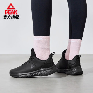 匹克 秋季运动鞋通勤耐磨学生跑鞋休闲鞋 全黑-女款 37