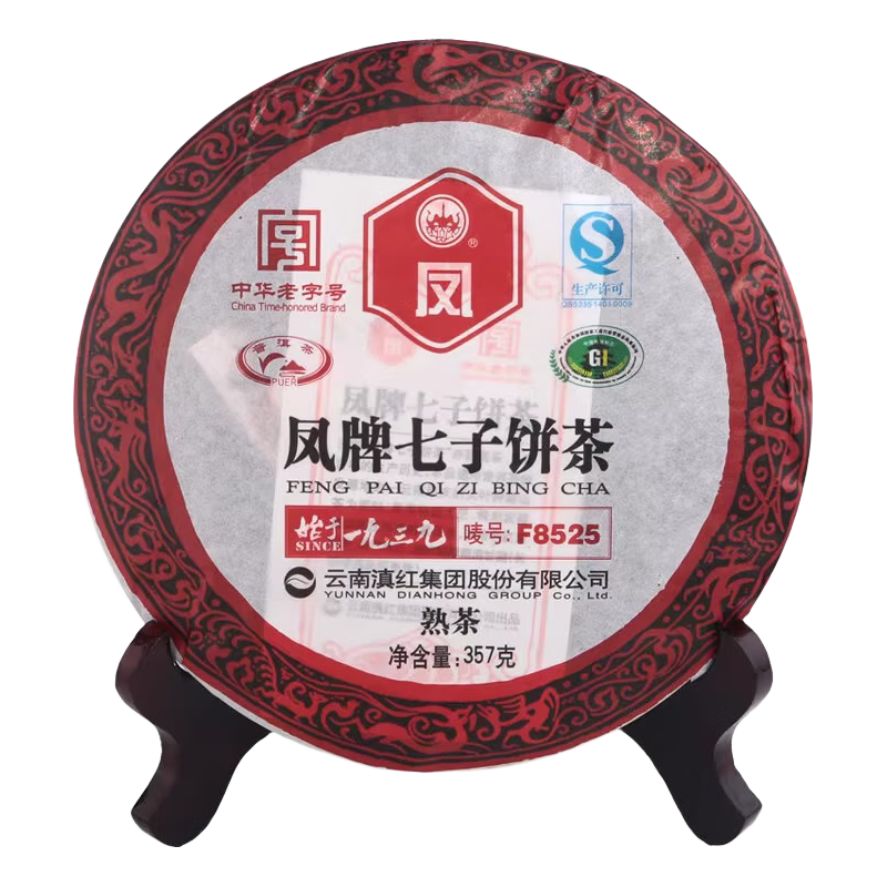 凤牌 F8525 普洱熟茶 357g 七子饼茶