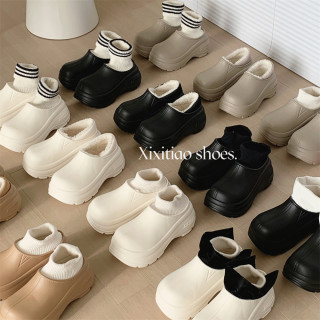 细细条 加绒加厚冬季运动风新款东北棉靴防滑百搭外穿保暖防水雪地靴女士