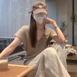 孕妇夏装V上衣港风收腰V领打底衫白搭短款小个子T恤女夏季新款