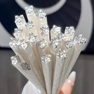 四叶草筷子白银合金防滑不发霉餐具一人一筷高颜值推荐厨房筷子