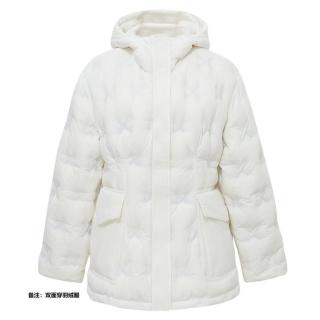 限尺码：DAZZLE 地素秋冬休闲压胶设计轻薄连帽羽绒服双面穿外套女(尺码偏大)