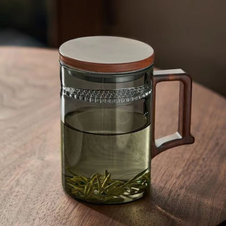 月牙过滤杯玻璃杯茶水分离杯