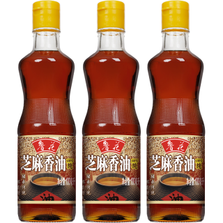 鲁花 正宗芝麻香油100ml*3瓶100%纯正白芝麻香油家用调味芝麻油