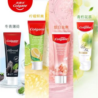 高露洁竹炭柠爽玫瑰柠檬味牙膏