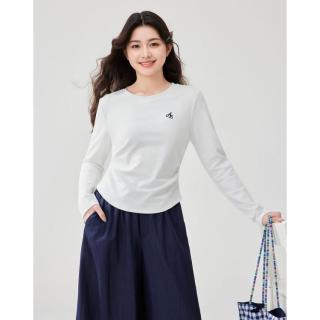 爱依服 大码女装2025秋季韩版简约休闲百搭上衣