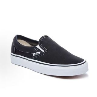 百亿补贴：VANS 经典黑白休闲滑板鞋一脚蹬低帮帆布鞋男女同款VN000EYEBLK