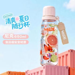 迪士尼 包邮 儿童水杯小学生女生上学专用水杯Tritan大容量运动水杯便携直饮杯