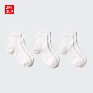 优衣库 袜子/3双装女装26春夏新款482725 487092 482725/00白色 S /M/23～25 cm