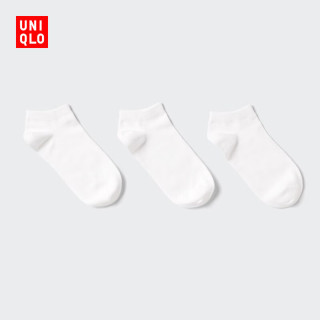 优衣库 短袜/3双装女装袜子482730 479214 487104 482730/00白色 S /M/23～25 cm