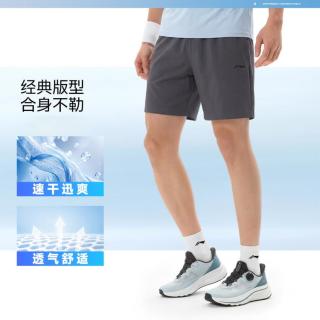 李宁 男士透气运动短裤排湿训练裤夏季运动裤速干裤男