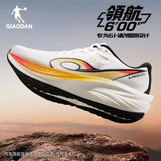 乔丹 领航600 巭TURBO回弹 男子厚底慢跑鞋 QXB023253213R 乔丹白/黑色-日出 42