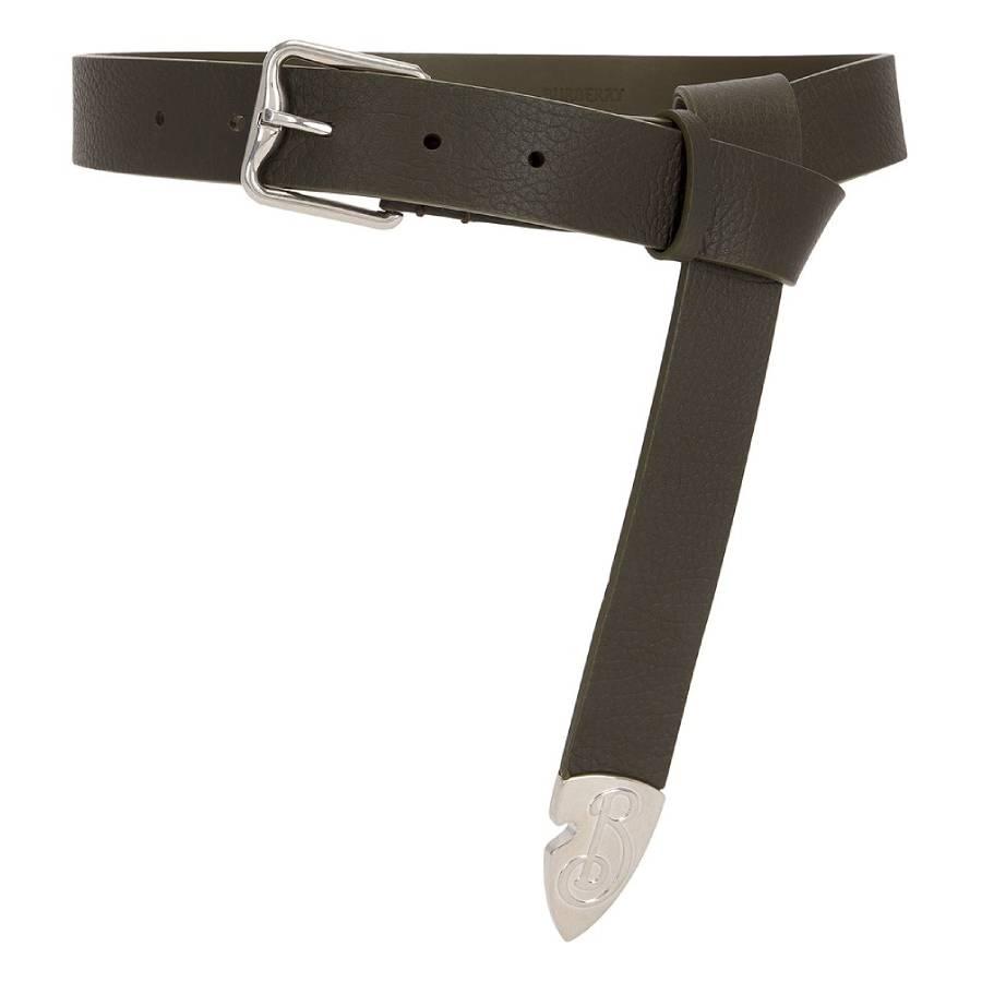 博柏利 B Buckle Shield 皮革腰带