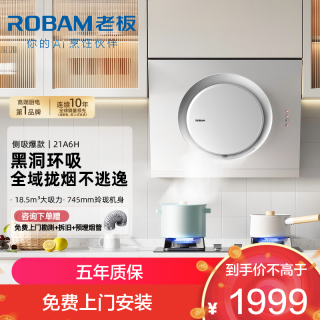 老板 18.5立方侧吸式大吸力油烟机CXW-260-21A6H