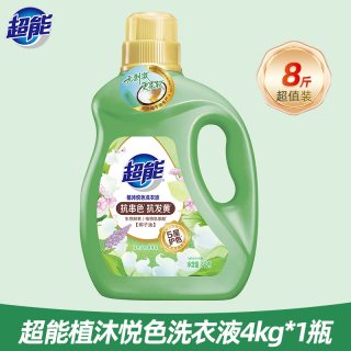 移动端：超能 植沐悦色洗衣液5kg大桶整箱批家用实惠装10斤香味持久防串色