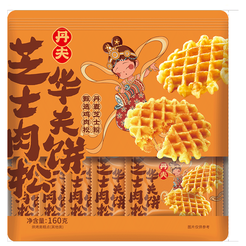 丹夫 芝士肉松华夫蛋糕 160g