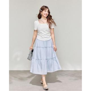 爱依服 大码女装2025夏季法式温柔小女人气质百搭单裙