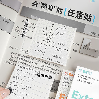 扩张便利贴不遮挡透明可折叠考研学生用可撕有粘性错题贴纸任意贴