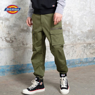 Dickies 卫裤工装裤男秋季宽松收口休闲裤运动长裤子男裤 军绿    30
