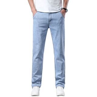 真维斯 男士修身直筒棉弹牛仔裤