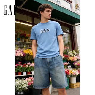 Gap 盖璞 570044 纯棉字母logo 深蓝色 XS 男士T恤