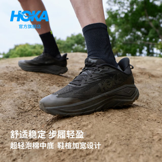 HOKA ONE ONE 男女款夏季挑战者 8全地形跑步鞋CHALLENGER 8户外 黑色/太空灰-男 42/265mm