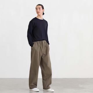 無印良品 MUJI 无印良品 男式 横竖弹力人字纹工装裤秋季男士休闲裤男装男款长裤子