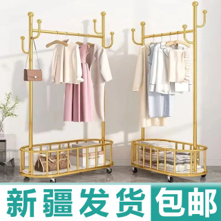 衣架落地式卧室挂衣架家用晾衣架衣帽架轻奢立式置物