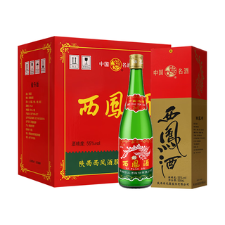 西凤酒 绿瓶凤香型白酒 55度 500mL*6盒