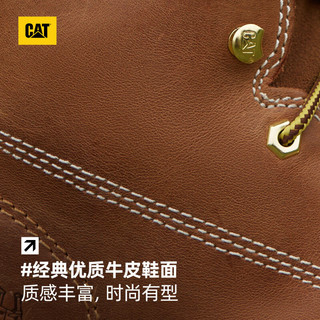 CAT P721411M3EDC 牛皮工装靴 棕黄 40码