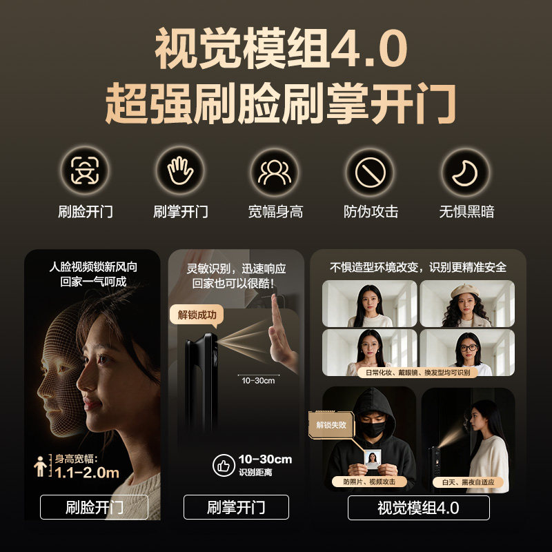 萤石 Y31Pro 人脸指纹识别 霸王锁体版 智能门锁