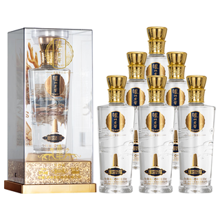 泸州老窖 雁塔祈福蓝色今得福 52度浓香型白酒 500ml*6瓶 礼盒装
