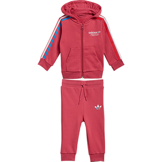 adidas 阿迪达斯 女小童连帽长袖外套长裤运动套装