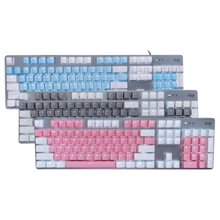 罗技 K848 PBT键帽 有线机械键盘