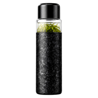 京东京造 纯钛保温杯 磁吸茶水分离 黑色 480ml